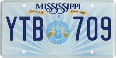 MS license plate YTB709