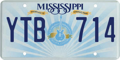 MS license plate YTB714