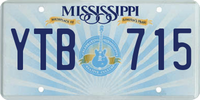 MS license plate YTB715