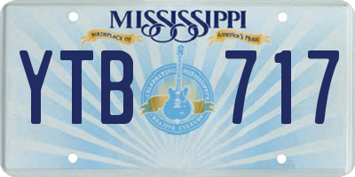 MS license plate YTB717