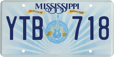 MS license plate YTB718