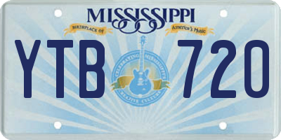 MS license plate YTB720