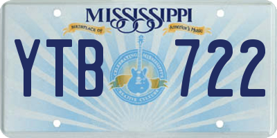 MS license plate YTB722