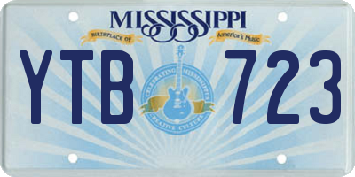 MS license plate YTB723