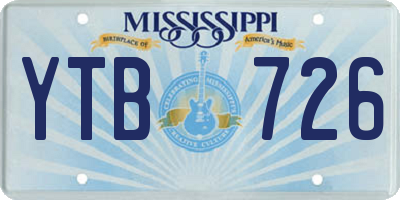 MS license plate YTB726