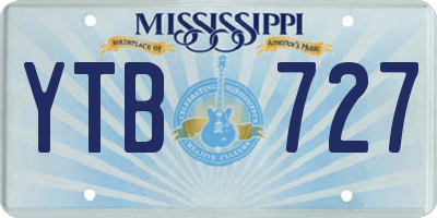 MS license plate YTB727