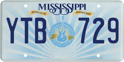 MS license plate YTB729