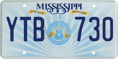 MS license plate YTB730