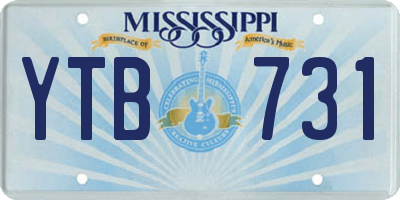 MS license plate YTB731