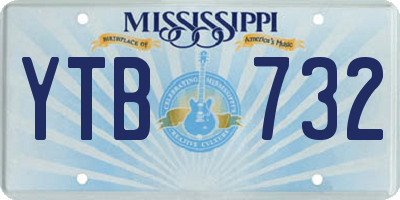 MS license plate YTB732