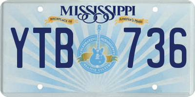 MS license plate YTB736
