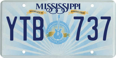MS license plate YTB737