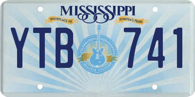 MS license plate YTB741