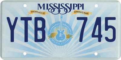 MS license plate YTB745