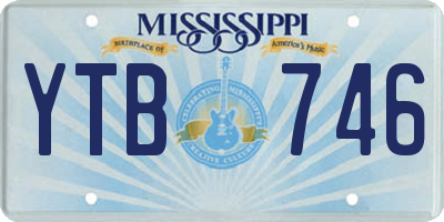 MS license plate YTB746