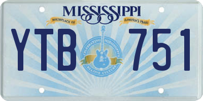 MS license plate YTB751