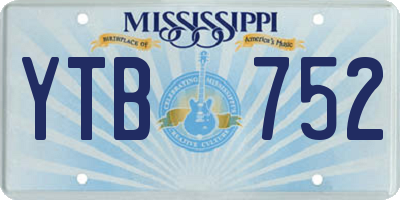 MS license plate YTB752