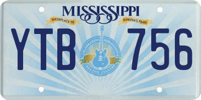 MS license plate YTB756