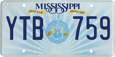 MS license plate YTB759