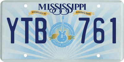 MS license plate YTB761