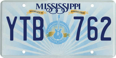 MS license plate YTB762