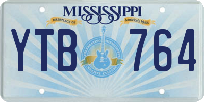 MS license plate YTB764
