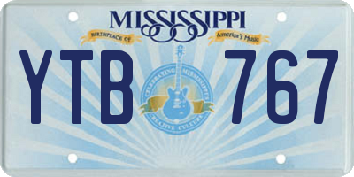 MS license plate YTB767
