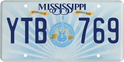 MS license plate YTB769