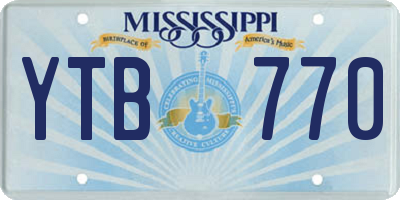 MS license plate YTB770