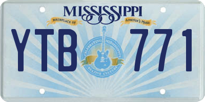 MS license plate YTB771