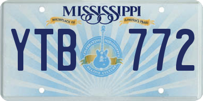 MS license plate YTB772