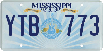 MS license plate YTB773
