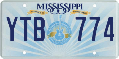 MS license plate YTB774