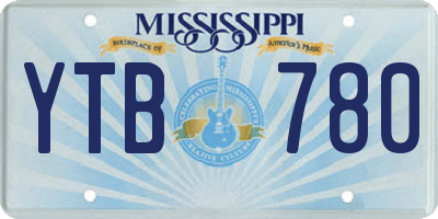 MS license plate YTB780
