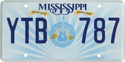 MS license plate YTB787