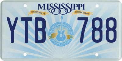 MS license plate YTB788