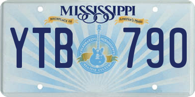 MS license plate YTB790