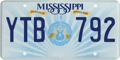 MS license plate YTB792