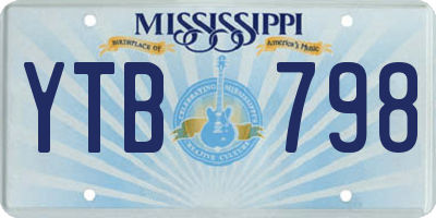 MS license plate YTB798
