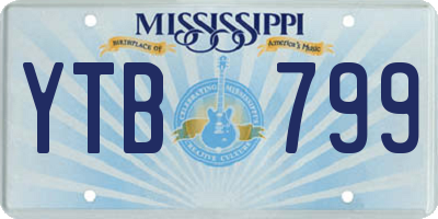 MS license plate YTB799