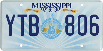 MS license plate YTB806