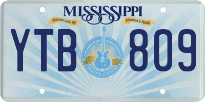 MS license plate YTB809