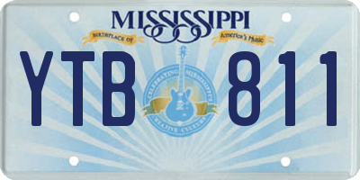MS license plate YTB811