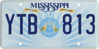 MS license plate YTB813