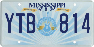 MS license plate YTB814
