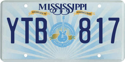 MS license plate YTB817