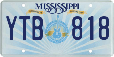 MS license plate YTB818