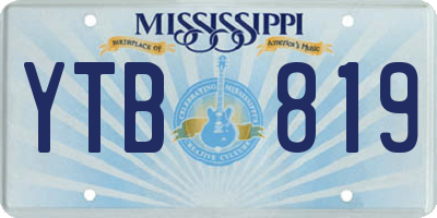 MS license plate YTB819