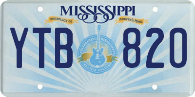MS license plate YTB820