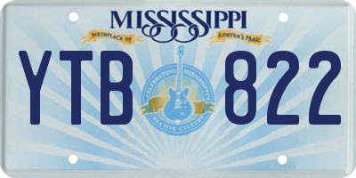 MS license plate YTB822